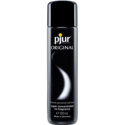 Lubricante Silicona Pjur Original 100 ml, para relaciones sexuales y sexo anal, efecto ultra deslizante, compatible con preservativos de látex.