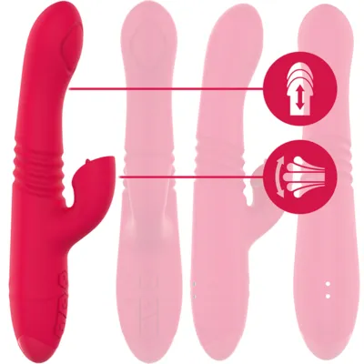 Vibrador vaginal, vibrador con lengua, vibrador con movimiento