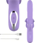 VVibrador triple estimulación, vibrador con succionador, vibrador con pulsador, , Vibrador resistente al agua, Vibrador recargable